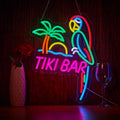 Vibrant Tiki Bar Parrot Neon Light Sign for Home Decor
