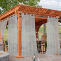 Outdoor Sheer Curtains for Patio 4 Panels 54 x 84 in - Light Filtering