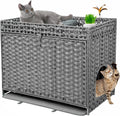 Cat Litter Box Enclosure Furniture for Large Cats, Grey