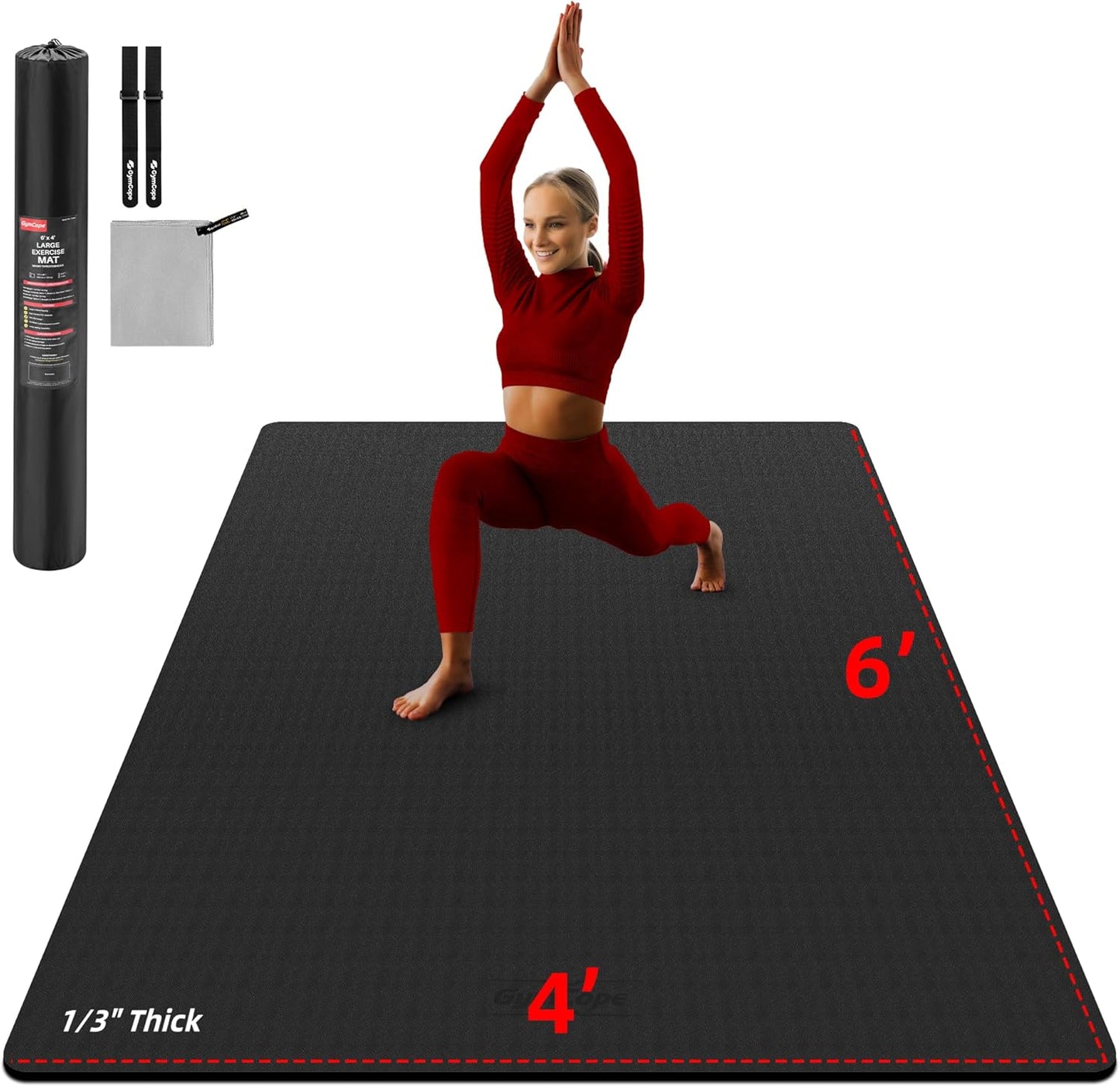 Extra Thick GymCope Yoga Mat Set for Home Workouts