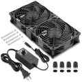 2 x 120mm Computer Fan with AC Plug - Dual 240mm Exhaust Fan