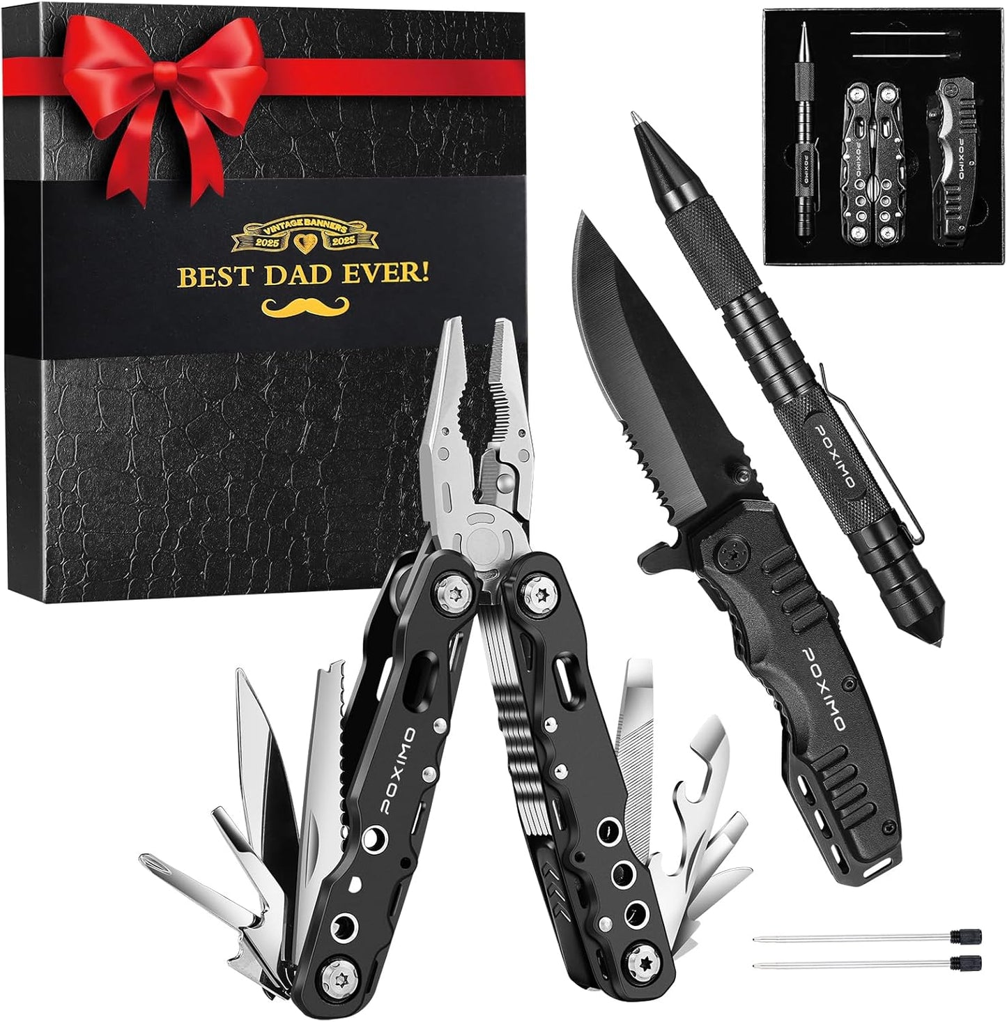 Multitool Gifts for Father - 14 in 1 Multi-tool Set for Dad