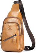 LUKZIJAES Genuine Leather Sling Bag for Men - Stylish & Versatile