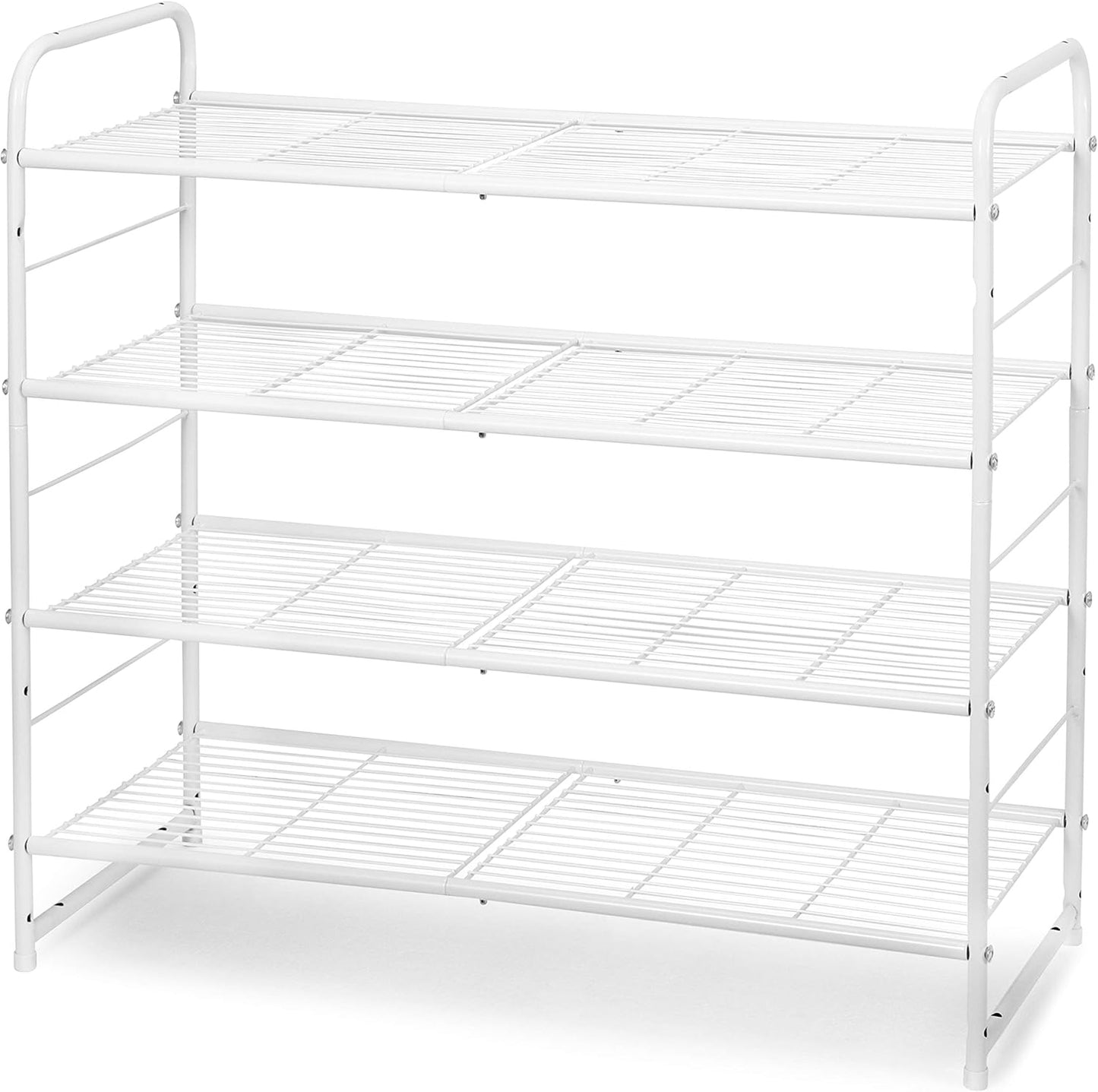 Expandable 4-Tier Stackable Shoe Rack for Organized Storage