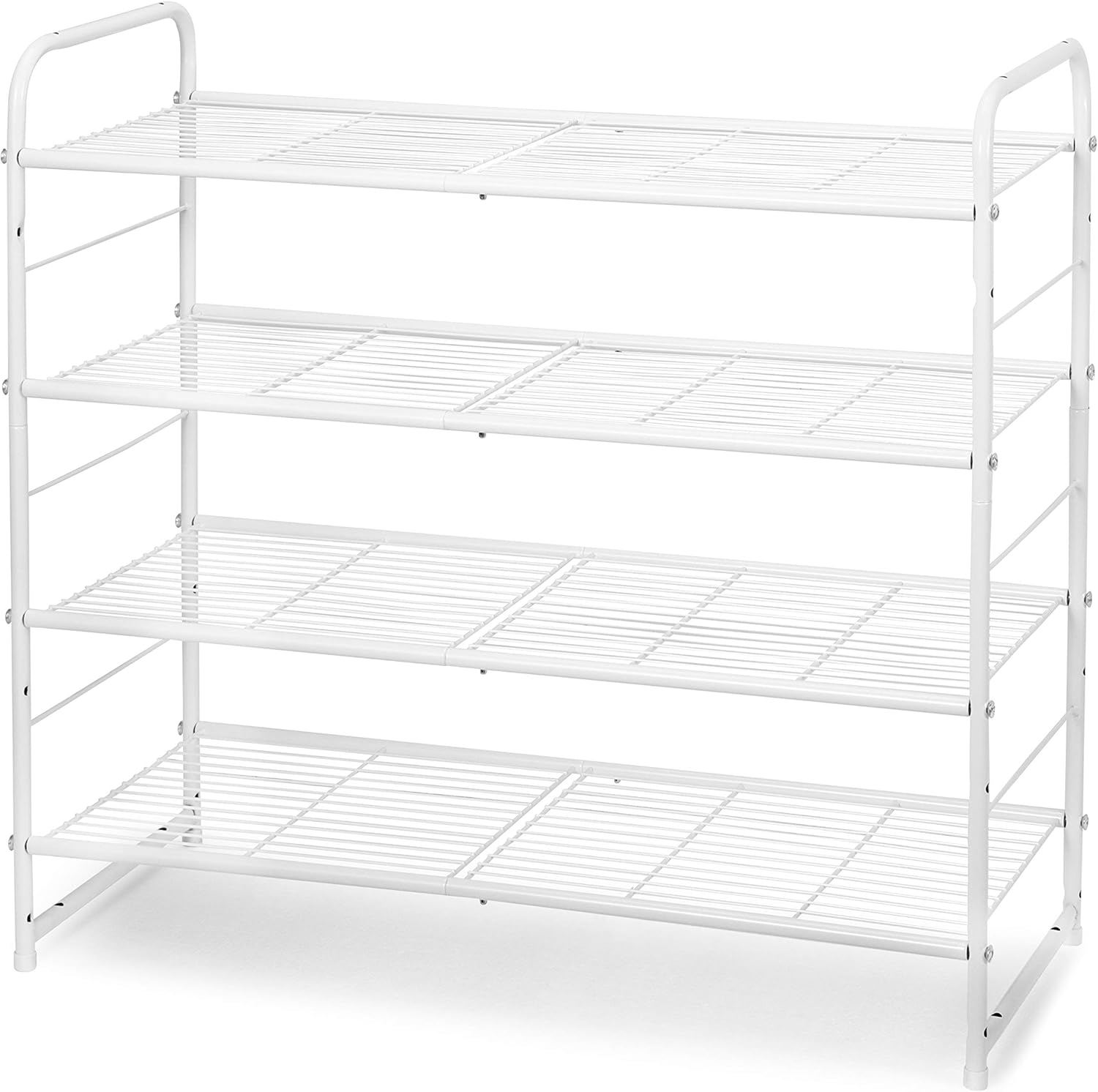 Expandable 4-Tier Stackable Shoe Rack for Organized Storage