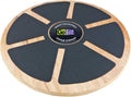 GoFit Wood Wobble Balance Board - Adjustable Non Slip Core Trainer