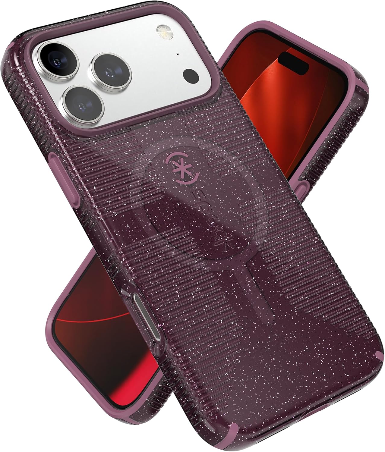 Speck CANDYSHELL Grip Case for iPhone 17 Pro Max - Plumberry Glitter