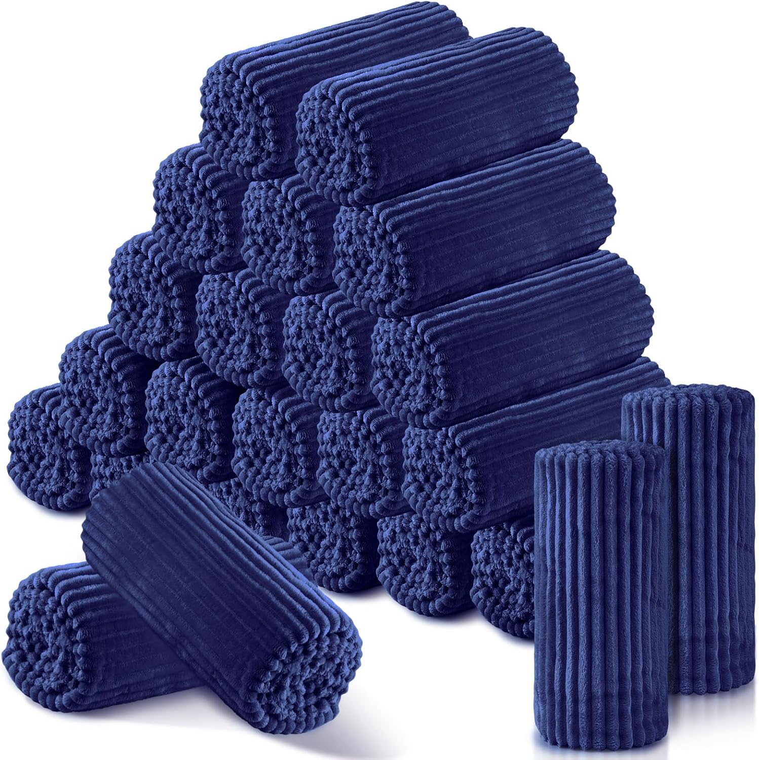 Buryeah 24 Pcs Flannel Throw Blanket for Cozy Comfort Anywhere