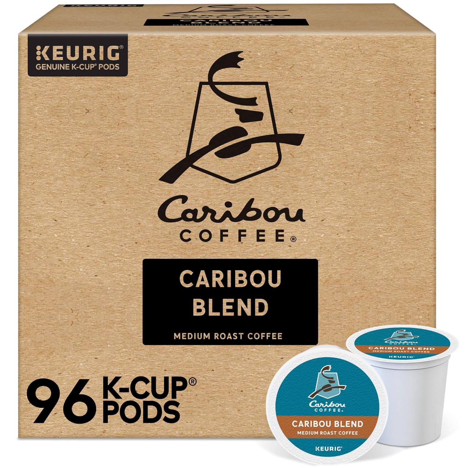 Caribou Blend K-Cup Pods - Medium Roast Coffee for Keurig