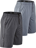 DEVOPS Men's 2-Pack Loose-Fit 10ft Workout Gym Shorts with Pockets