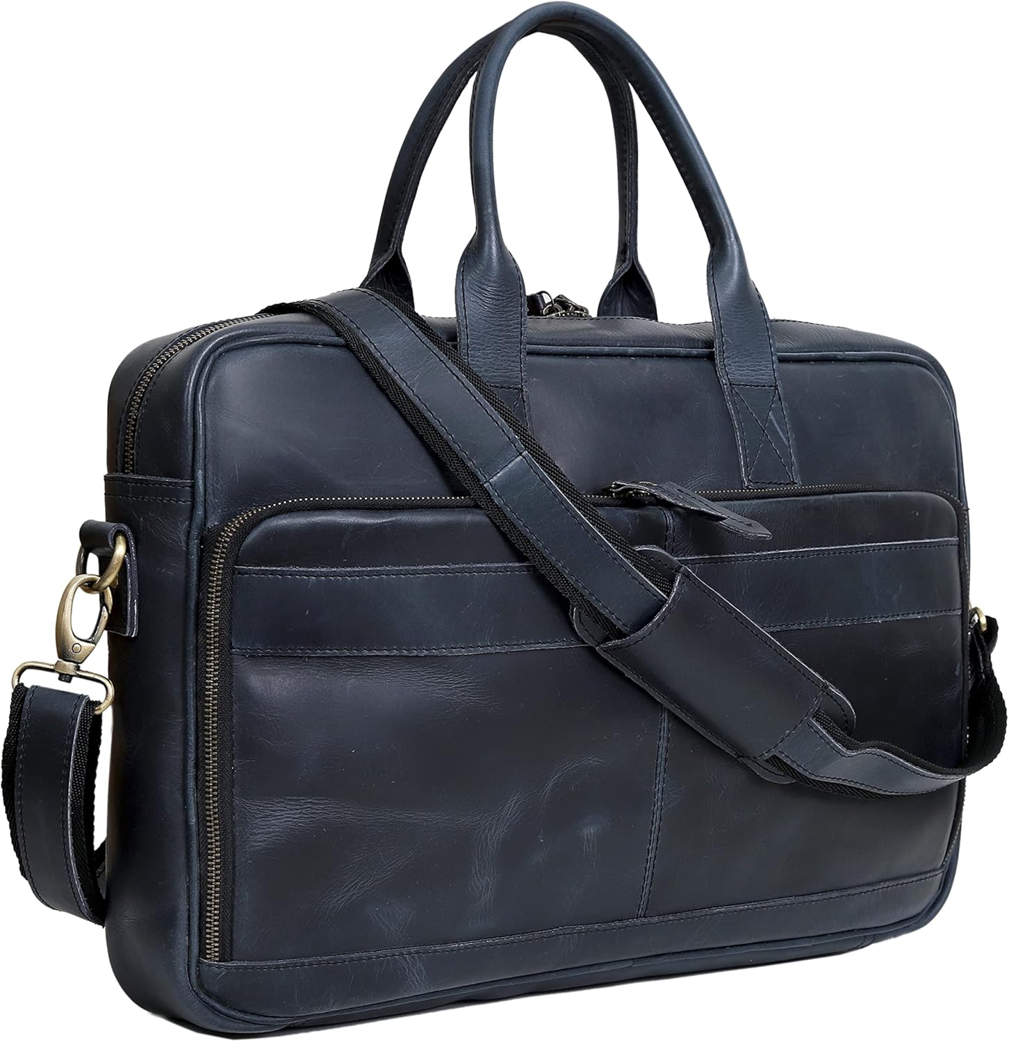 Leather Briefcase Bag for Men and Women - Vintage Style