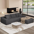 GLAMOUT 105in Convertible Sectional Couch for Modern Living