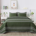 Andency Green Quilt Set Oversized Super King 120x120 in - Lightweight