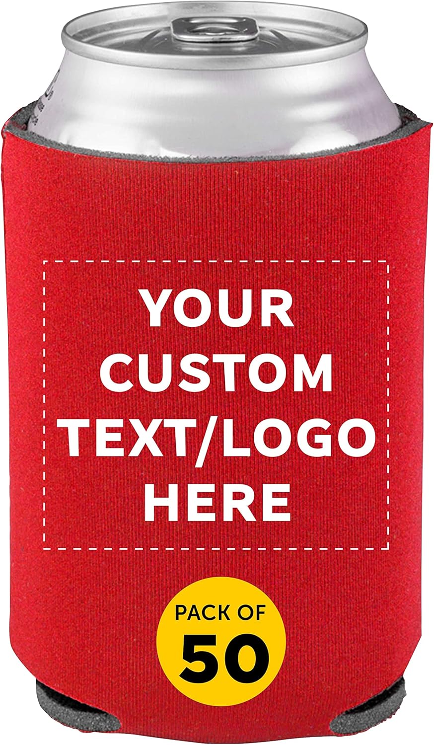 Custom Collapsible Beer Can Coolers Set of 50 for Events
