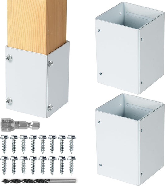 Stainless Steel Adjustable Post Protector for Wooden Mailboxes