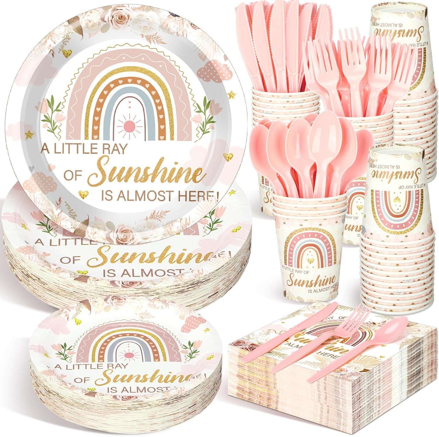350 Pcs Baby Shower Plates Set for Memorable Celebrations