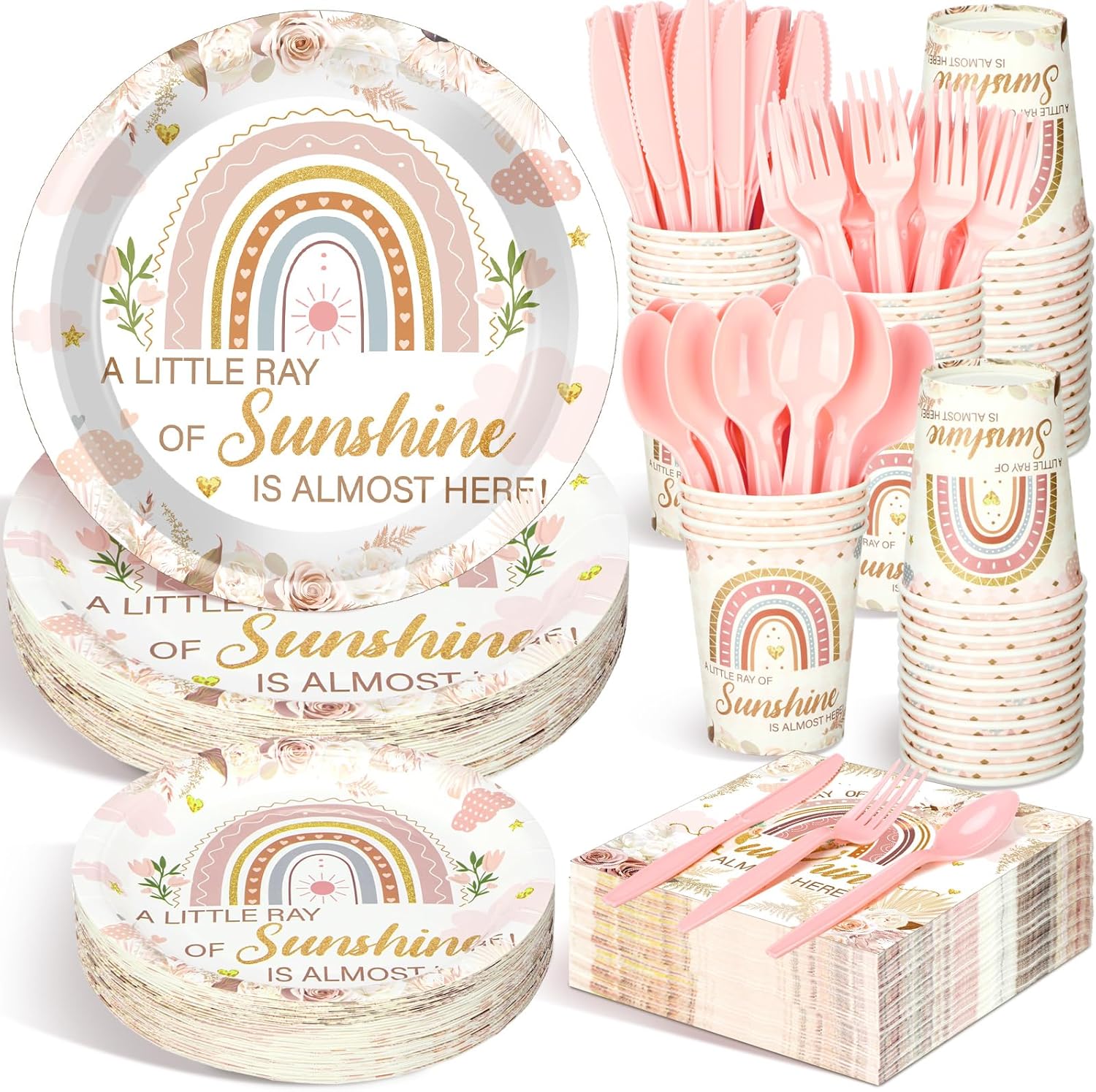 350 Pcs Baby Shower Plates Set for Memorable Celebrations