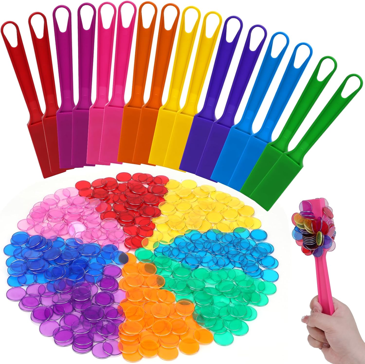 16 PCS Magnetic Bingo Wand and Chips Set for Family Fun