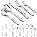 Heavy Duty Silverware Set for 8, 45-Piece Stainless Steel Cutlery