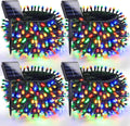OZS 4 Pack 320LED Solar String Lights Outdoor - Long Run Time