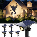 6 Pack Solar Power Spot Lights Outdoor Warm White - Focused Beam