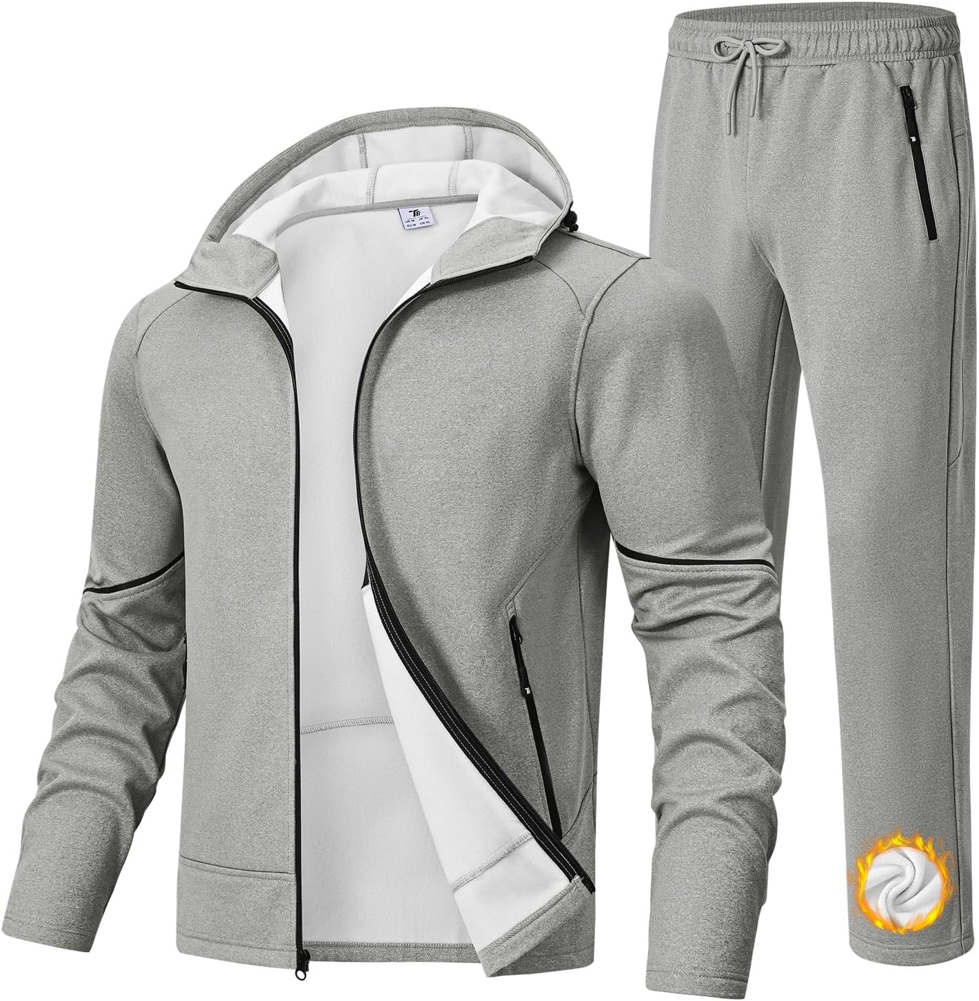 BGOWATU Men's Fleece Lined Tracksuits Set for Active Lifestyle