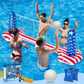 120 in Pool Volleyball Net - Inground Flag Design, Party Set