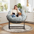 Large Indoor Rocking Chair Oversized Papasan - Comfy Corduroy Rocker