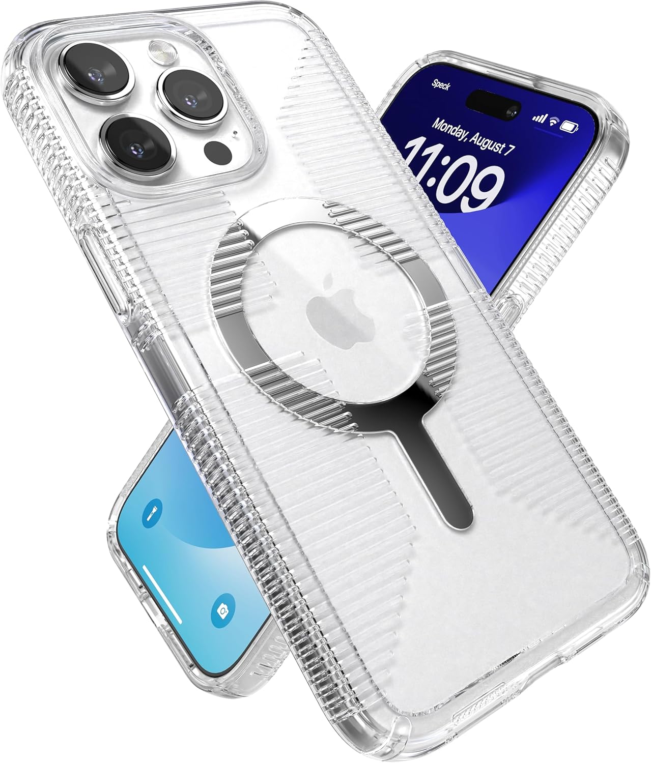 Speck Clear iPhone 15 Pro Max Case with Drop Protection and Grip