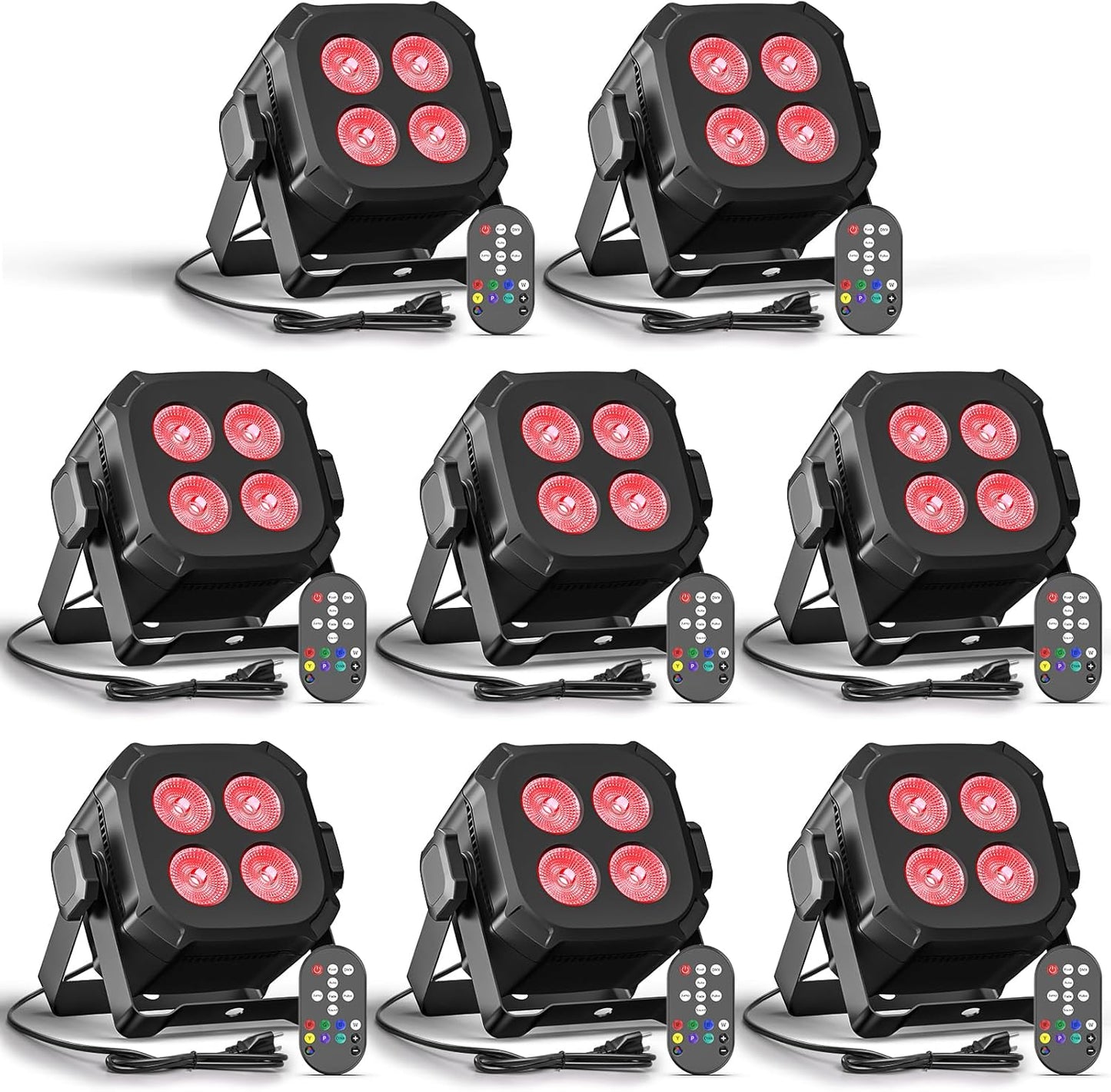 Mini Stage Lights with RGBW 4 in 1 Uplights for Parties