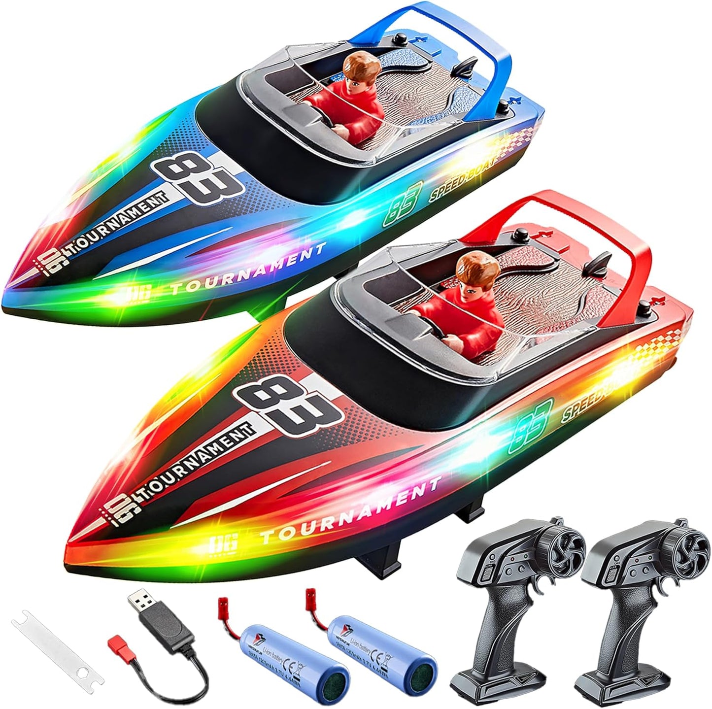 BEZGAR Remote Control Boat - Fast 10 inch RC Boat for Pools