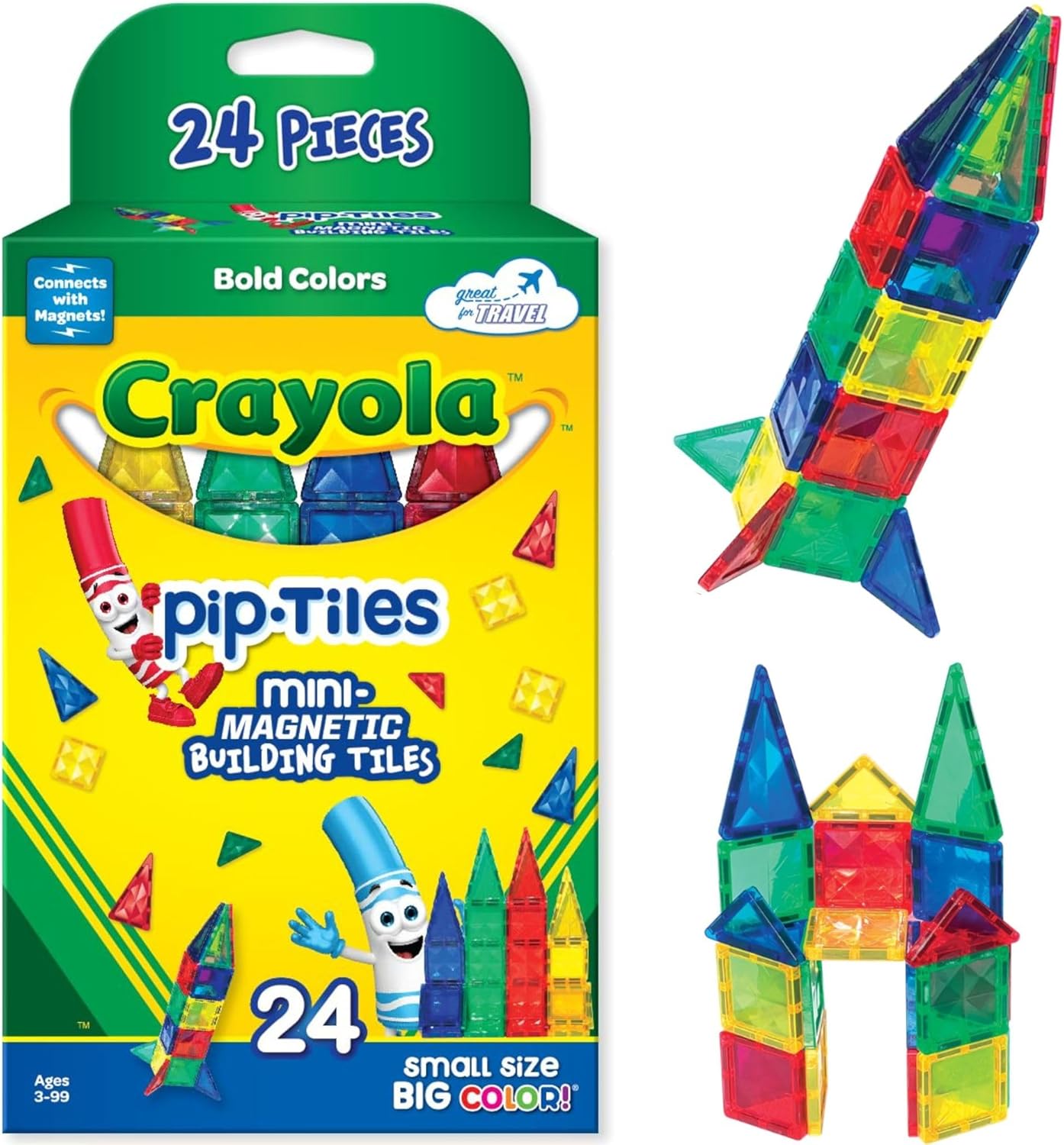 CreateOn Crayola Mini Magnetic PIP-Tiles for Kids Fun