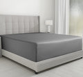 Twin Fitted Sheet 600 TC Cotton Sateen - Mist Grey