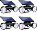 Solar Lights Outdoor 30 LED Motion Sensor Spotlights - 4 Pack