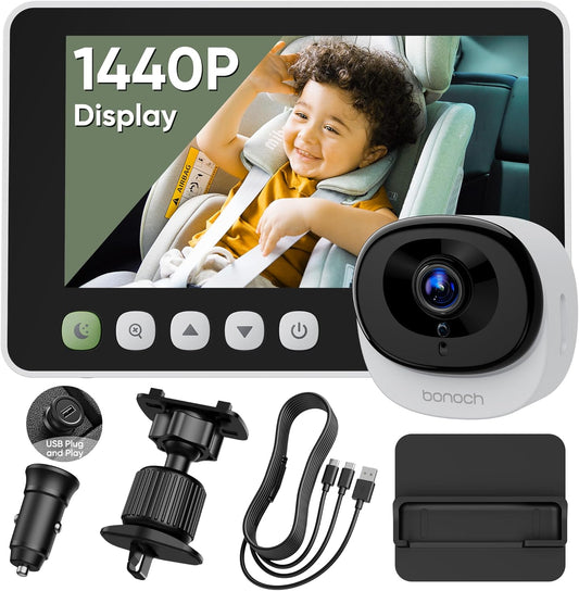 360 Rotating Baby Car Camera - Night Vision, Easy Setup