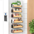 6 Pack Magnetic Spice Storage Rack Organizer for Refrigerator - Space