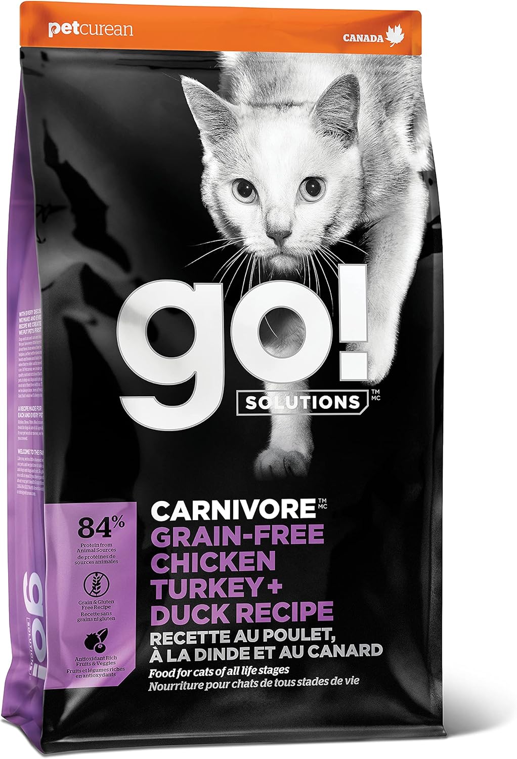 Go! Solutions Carnivore Grain-Free Dry Cat Food for Healthy Cats