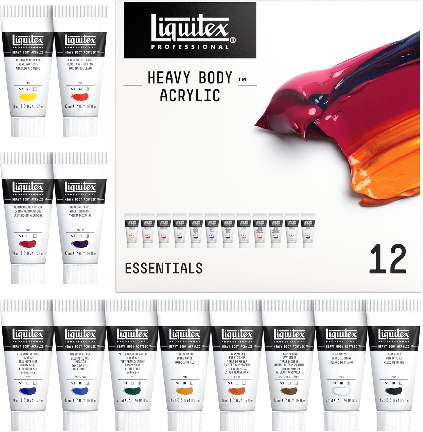 Liquitex Professional Heavy Body Acrylic Paint Essentials Set