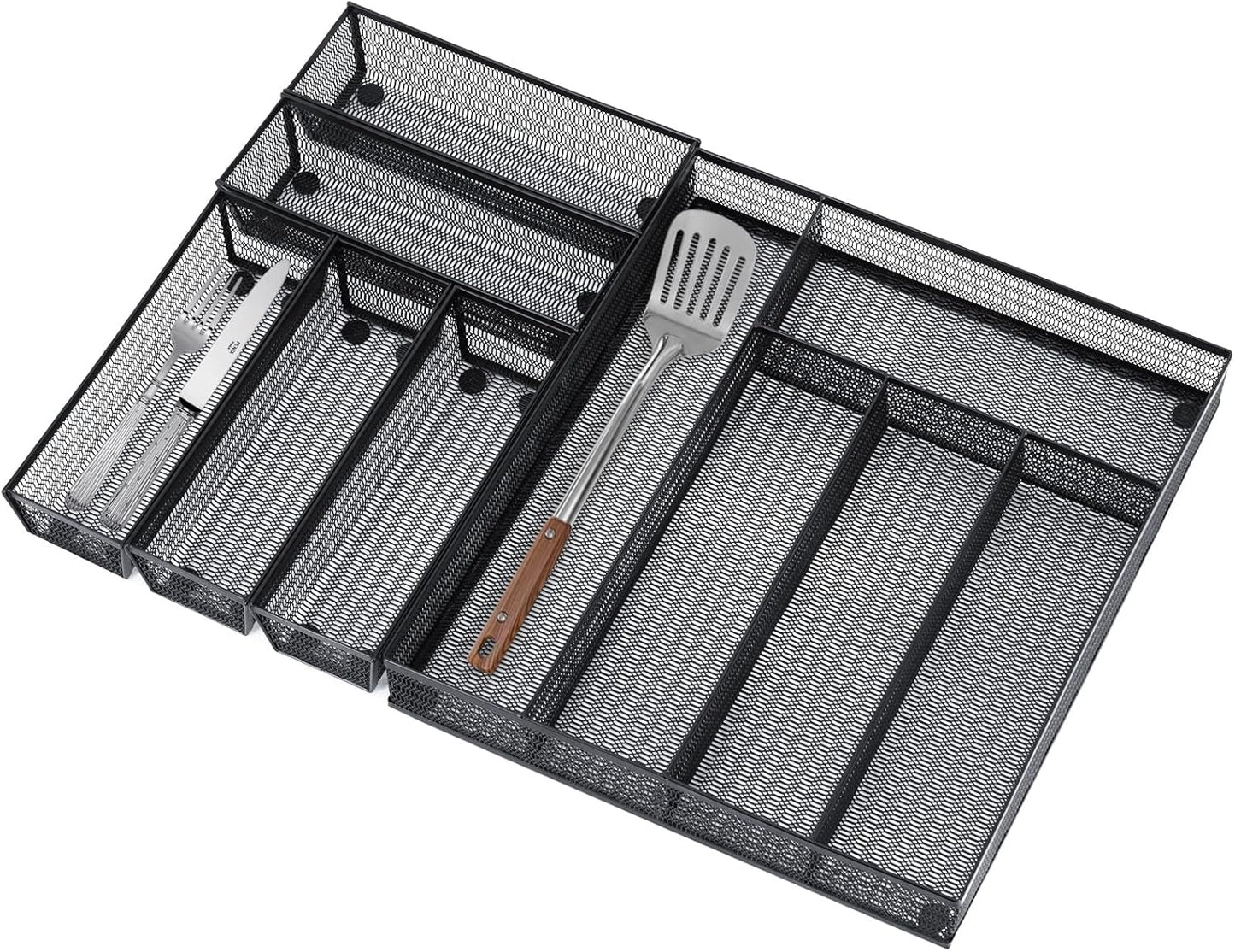 Neudeco Drawer Organizer Set 6 Pack for Kitchen and Office