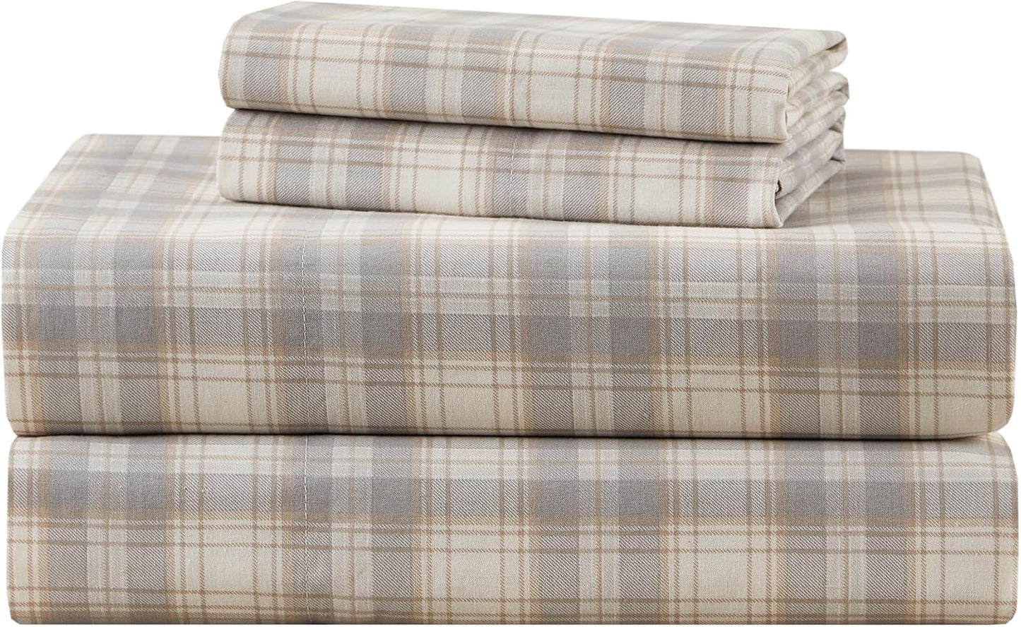 Comfort Spaces King Cotton Sheets Set for All Seasons Sleep