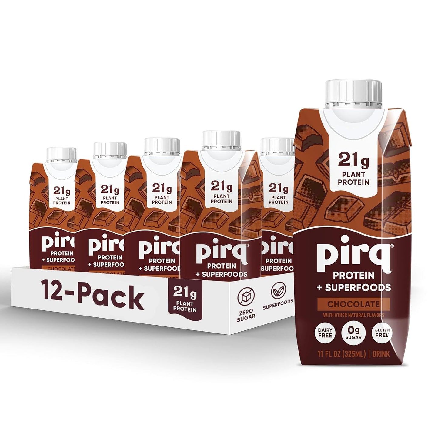 Pirq Dairy Free Protein Shake with 25 Superfoods - 21g Protein