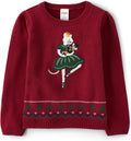 Girls' Long Sleeve Cotton Sweater - Nutcracker Ballerina Cat