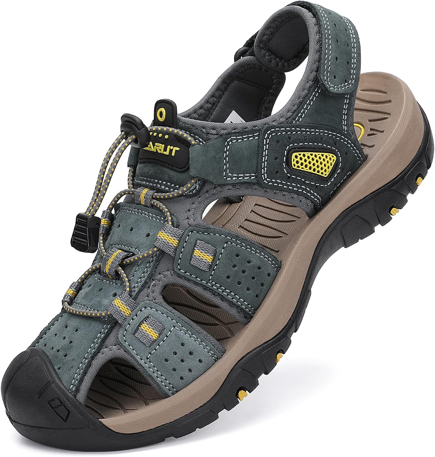 FLARUT Men's Sport Sandals: Durable Closed Toe Hiking Footwear