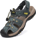 FLARUT Men's Sport Sandals Outdoor Hiking Sandals - Closed Toe Comfort