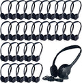 30 Pack Class Set Kids School Headphones with 3.5 mm Jack - Bulk
