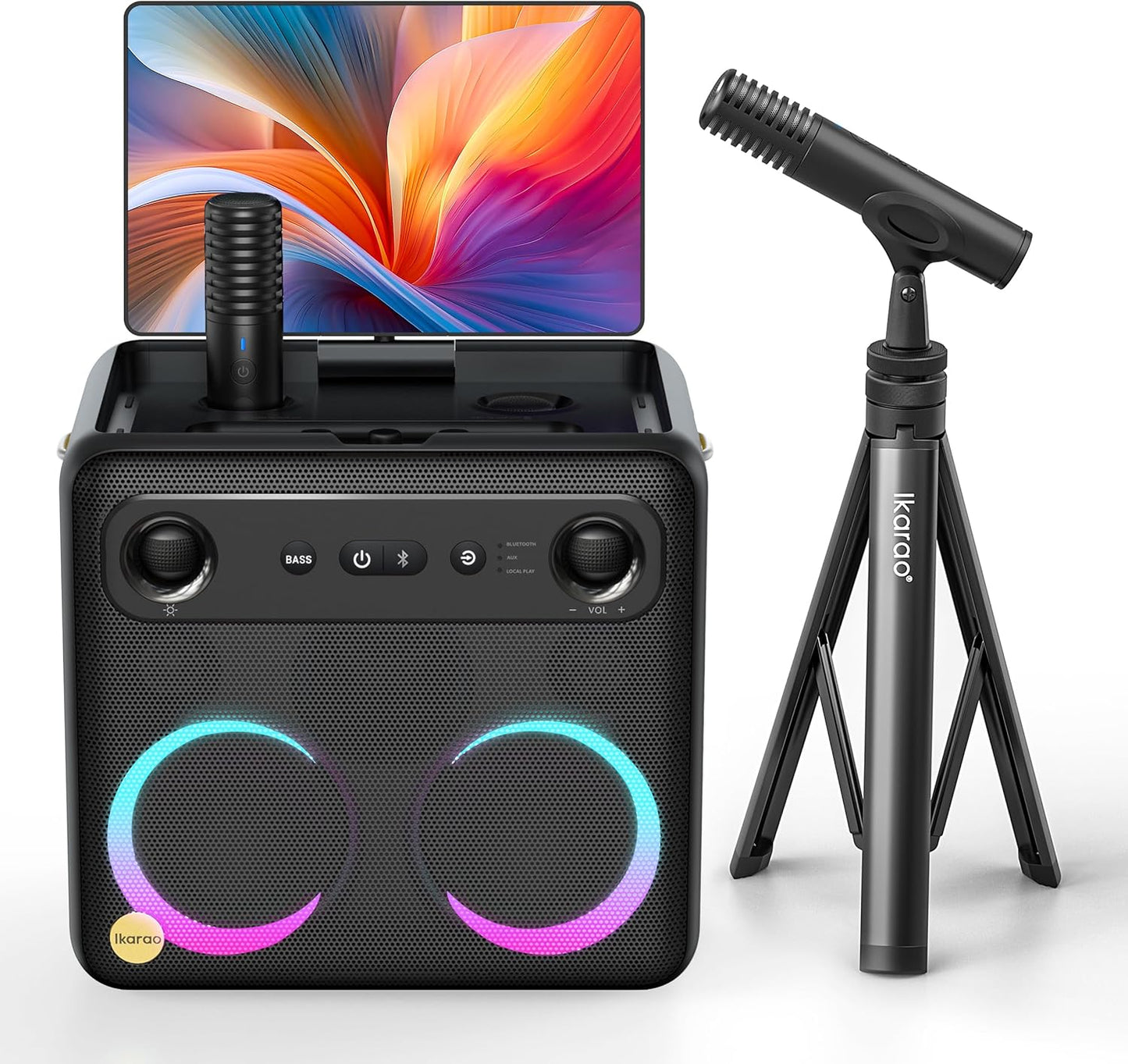 Karaoke Machine with Microphone Stand for Ultimate Fun