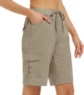 MoFiz Women's 10ft Hiking Cargo Shorts - Lightweight Quick Dry Comfort