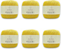 6 Skeins Sensy Crochet Thread Size 10 Yellow - 100% Mercerized Cotton