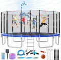 Upgraded 16FT Trampoline with Basketball Hoop for Kids and Adults