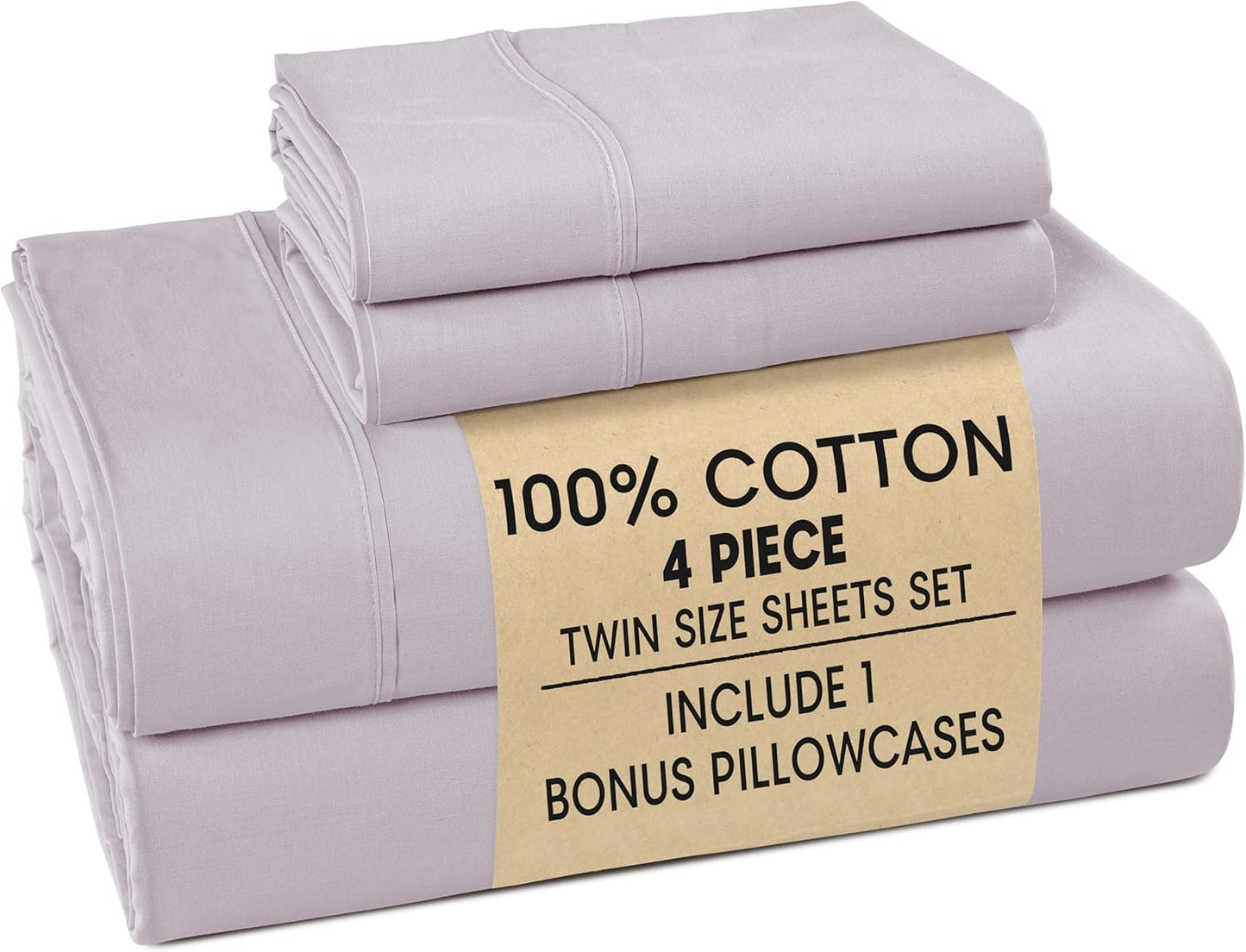 Casa Platino 100% Cotton Twin Size Sheets for Cozy Comfort